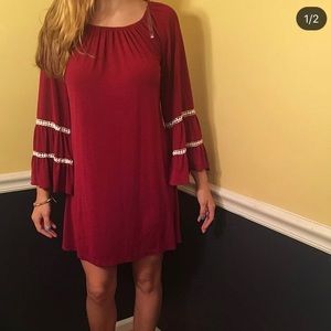 Crimson red game day dress